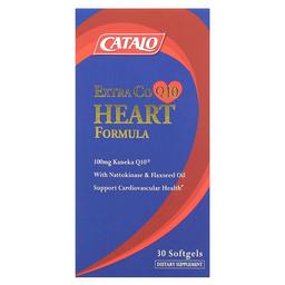 카탈로 CATALO, 엑스트라 CoQ10 하트 포뮬라, 낫토키나아제 및 아마씨유 함유, 소프트젤 30정