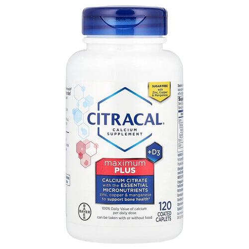 시크라칼 Citracal, 칼슘 보충제 + D3, 맥시멈 플러스, 코팅 정제 120정