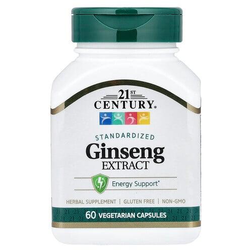 21 센츄리 21st Century, 표준화 인삼 추출물, 베지 캡슐 60정(캡슐 1정당 100mg) 상품 이미지