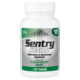 21 센츄리 21st Century, Sentry Senior, 종합비타민 및 종합미네랄 보충제, 50세 이상 성인용, 125정