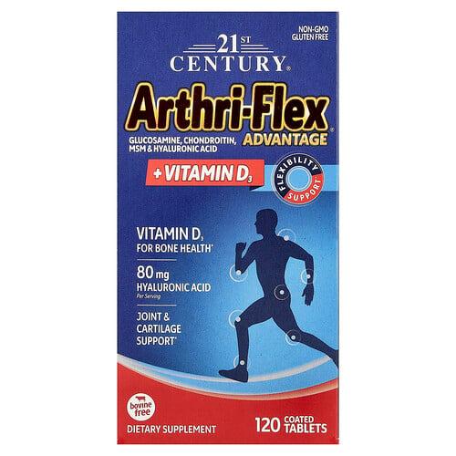 21 센츄리 21st Century, Arthri-Flex Advantage® + 비타민D3, 코팅 정제 120정