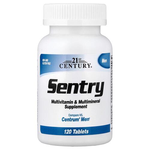 21 센츄리 21st Century, Sentry Men, 종합비타민 및 종합 미네랄 보충제, 120정 상품 이미지