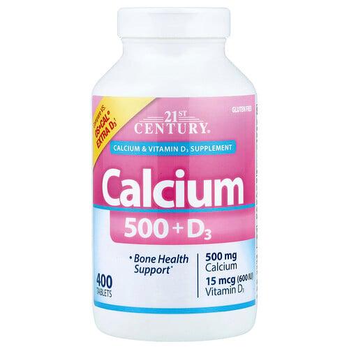 21 센츄리 21st Century, 칼슘 500 + D3, 15mcg(600IU), 400정
