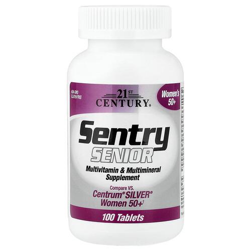 21 센츄리 21st Century, Sentry 시니어, 50세 이상 여성용, 종합비타민 및 종합미네랄 보충제, 100정 상품 이미지