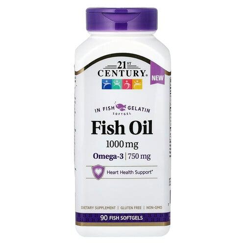 21 센츄리 21st Century, 오메가90 피쉬 오일, 1,000mg, 피쉬 소프트젤 90정