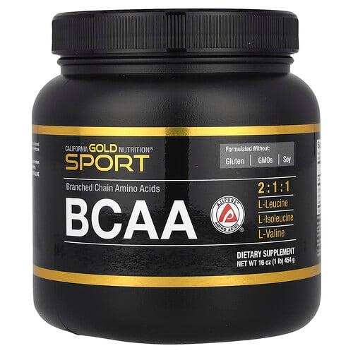 캘리포니아 골드 뉴트리션 California Gold Nutrition, 스포츠, BCAA 분말, AjiPure®, 분지사슬아미노산, L-류신, L-아이소류신, L-발린 함유, 454(1lb) 상품 이미지