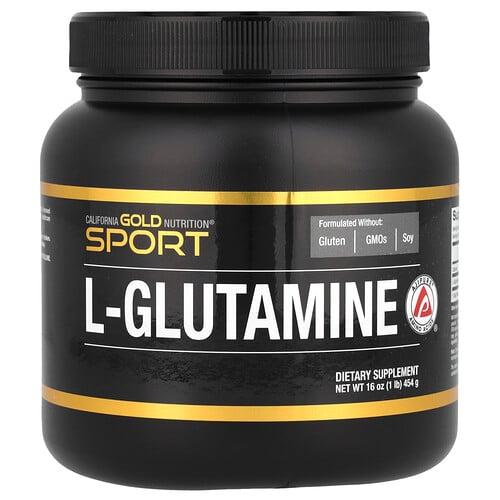 캘리포니아 골드 뉴트리션 California Gold Nutrition, 스포츠, l-글루타민 분말, AjiPure®, 글루텐 무함유, 454g(1lb)