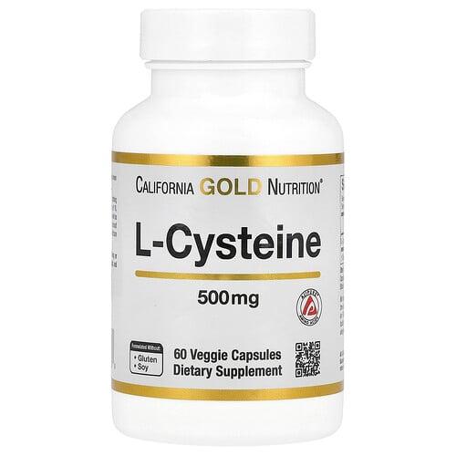 캘리포니아 골드 뉴트리션 California Gold Nutrition, l-시스테인, AjiPure®, 500mg, 베지 캡슐 60정