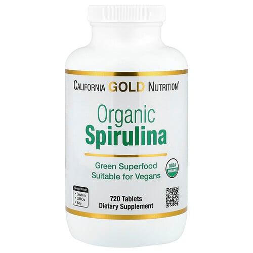 캘리포니아 골드 뉴트리션 California Gold Nutrition, 유기농 스피룰리나, 720정