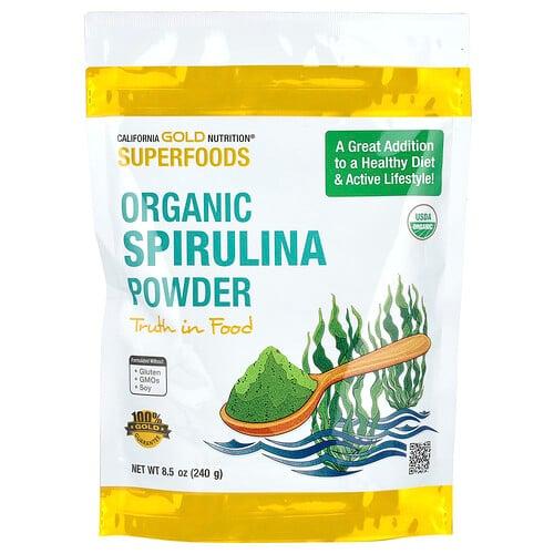캘리포니아 골드 뉴트리션 California Gold Nutrition, Superfoods, 유기농 스피룰리나 분말, 240g(8.5oz)