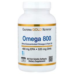 캘리포니아 골드 뉴트리션 California Gold Nutrition, 오메가 800 초고농축 오메가3 피쉬 오일, kd-pur 트리글리세리드 형태, 피쉬 젤라틴 소프트젤 90정(소프트젤 1정당 1,000mg)