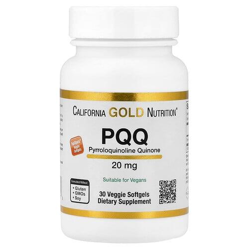 캘리포니아 골드 뉴트리션 California Gold Nutrition, PQQ, 20mg, 베지 소프트젤 30정