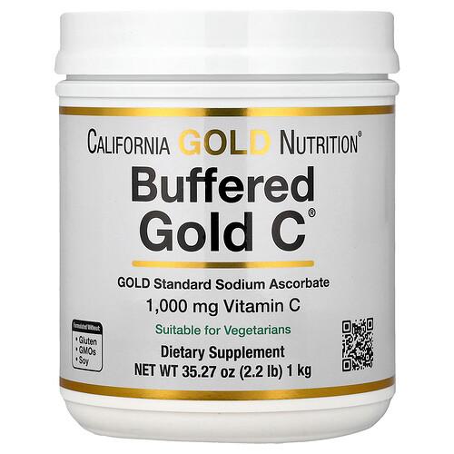캘리포니아 골드 뉴트리션 California Gold Nutrition, Buffered Gold C®, 비산성 비타민C 분말, 아스코르브산 나트륨, 1kg(2.2lb) 상품 이미지
