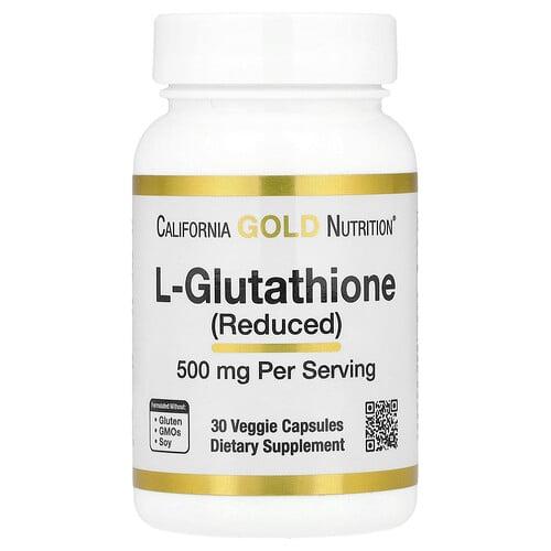 캘리포니아 골드 뉴트리션 California Gold Nutrition, L-글루타치온(환원형), 500mg, 베지 캡슐 30정