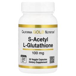 캘리포니아 골드 뉴트리션 California Gold Nutrition, S-아세틸 L-글루타치온, 100mg, 베지 캡슐 30정