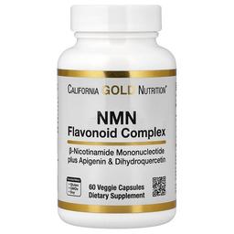 캘리포니아 골드 뉴트리션 California Gold Nutrition, NMN 플라보노이드 복합체, 아피제닌 및 디하이드로퀘르세틴 함유, 베지 캡슐 60정