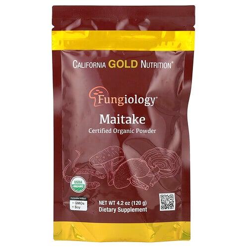 캘리포니아 골드 뉴트리션 California Gold Nutrition, Fungiology®, 유기농 인증 잎새버섯 분말, 120g(4.2oz)