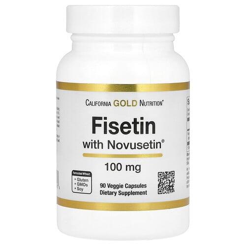 캘리포니아 골드 뉴트리션 California Gold Nutrition, Novusetin 함유 피세틴, 100mg, 베지 캡슐 90정