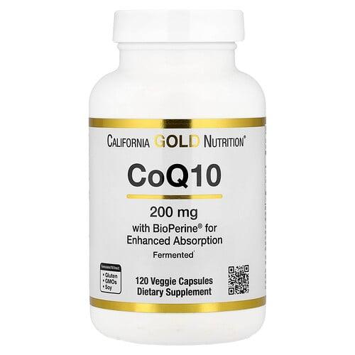 캘리포니아 골드 뉴트리션 California Gold Nutrition, CoQ10, Bioperine® 흑후추추출물 함유, 생체이용률 향상, 200mg, 베지 캡슐 120정 상품 이미지