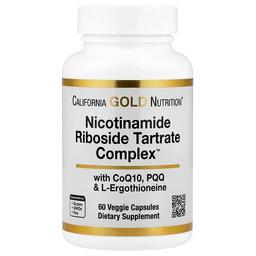 캘리포니아 골드 뉴트리션 California Gold Nutrition, Nicotinamide Riboside Tartrate (NRT) Complex, 베지 캡슐 60정