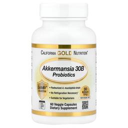 캘리포니아 골드 뉴트리션 California Gold Nutrition, 아커만시아 300억, 베지 캡슐 60정