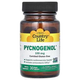 컨츄리 라이프 Country Life, Pycnogenol, 100mg, 베지 캡슐 30정