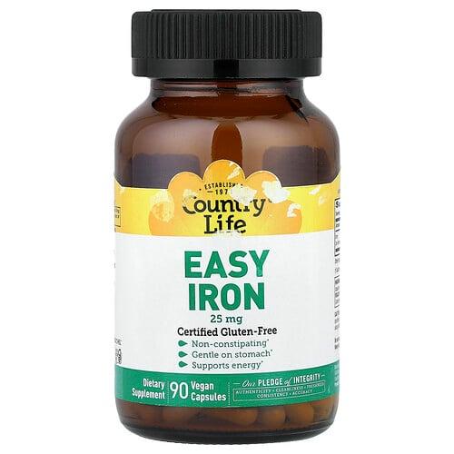컨츄리 라이프 Country Life, 순한 철분, 25mg, 베지 캡슐 90정