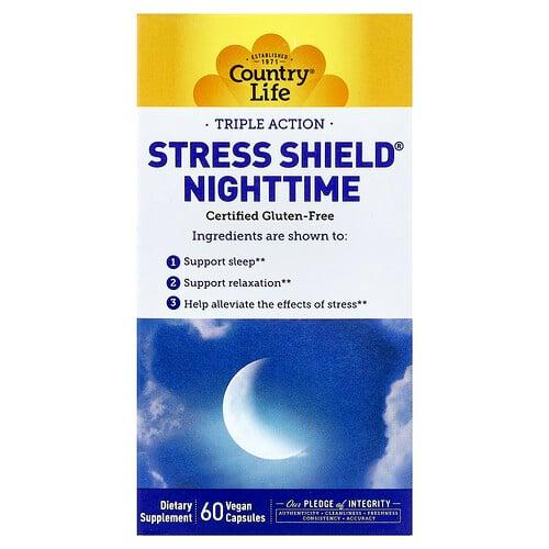 컨츄리 라이프 Country Life, Stress Shield® 나이트타임, 트리플 액션, 베지 캡슐 60정 상품 이미지