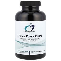 디자인 포 헬스 Designs For Health, Twice 데일리 멀티, 베지 캡슐 240정