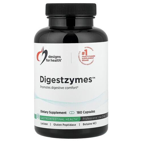 디자인 포 헬스 Designs For Health, Digestzymes™, 캡슐 180정