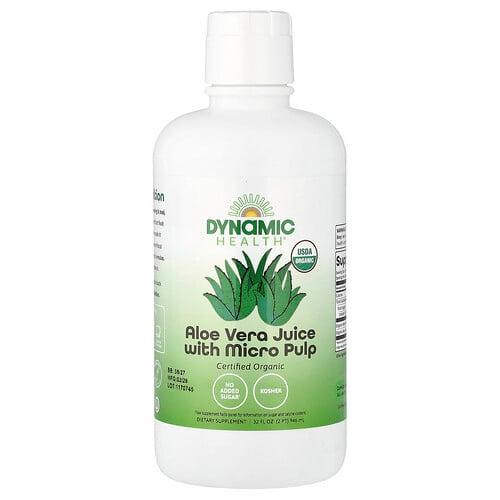다이나믹 헬스 래보래토리즈 Dynamic Health, 알로에베라즙, 마이크로 펄프 함유, 946ml(32fl oz)