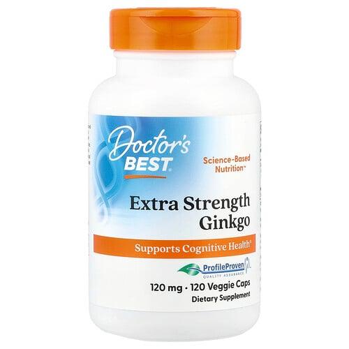 닥터스 베스트 Doctor's Best, 은행나무, 120mg, 베지 캡슐 120정