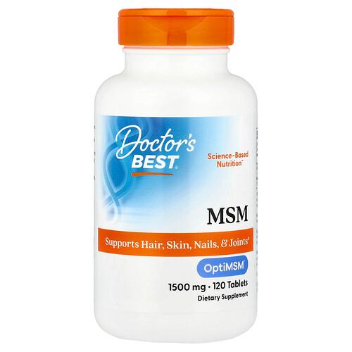 닥터스 베스트 Doctor's Best, OptiMSM 함유 MSM, 1,500mg, 120정 상품 이미지
