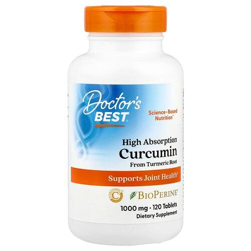 닥터스 베스트 Doctor's Best, 고흡수율 커큐민, 1,000mg, 120정