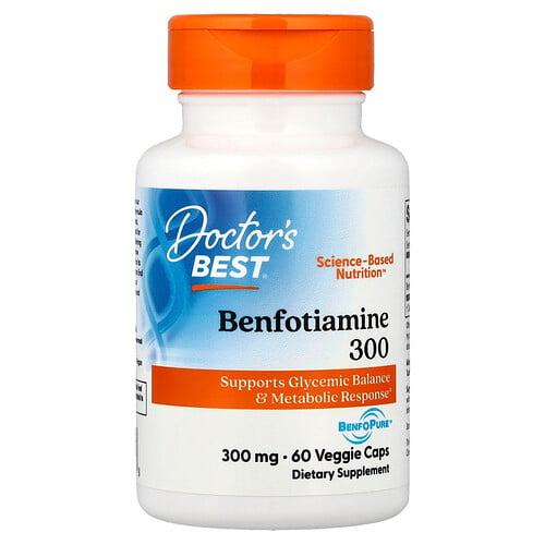 닥터스 베스트 Doctor's Best, 벤포티아민 300, 300mg, 베지 캡슐 60정