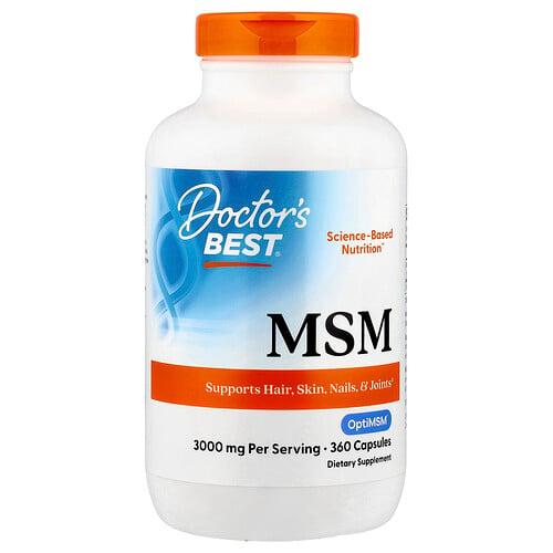 닥터스 베스트 Doctor's Best, OptiMSM® 함유 MSM, 캡슐 360정(캡슐 1정당 1,000mg)