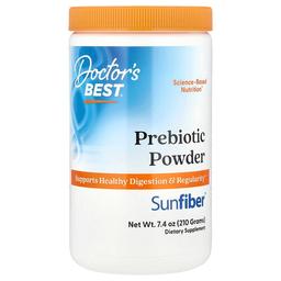 닥터스 베스트 Doctor's Best, 프리바이오틱 분말, Sunfiber®, 무맛, 210g(7.4oz)