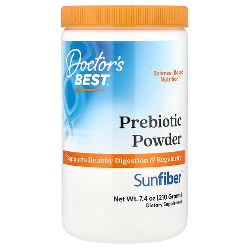 닥터스 베스트 Doctor's Best, 프리바이오틱 분말, Sunfiber®, 무맛, 210g(7.4oz)