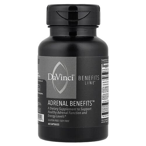 다빈치 래보래토리즈 DaVinci Laboratories, Benefits Line™, Adrenal Benefits™, 캡슐 60정