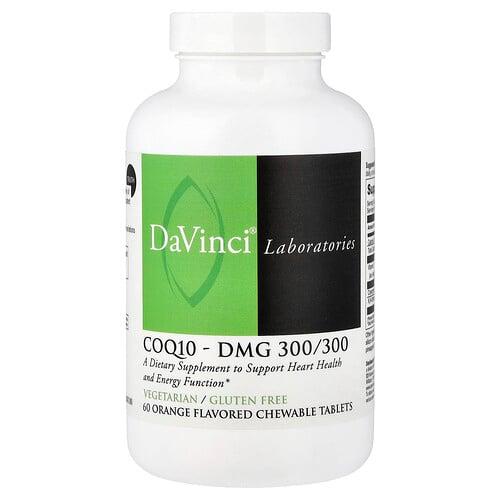 다빈치 래보래토리즈 DaVinci Laboratories, CoQ10-DMG 300/300, 오렌지 맛, 츄어블 60정 상품 이미지