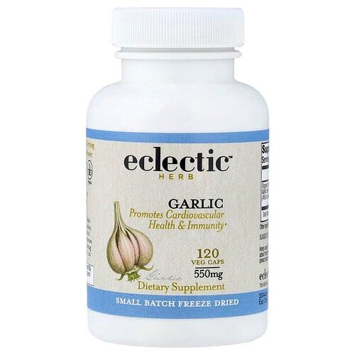 이클레틱 인스티튜트 Eclectic Herb, 마늘, 심혈관계 건강 및 면역 증진, 550mg, 베지 캡슐 120정