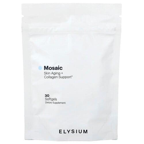 엘리시움 Elysium, Mosaic, 피부 노화 + 콜라겐 지원, 소프트젤 30정