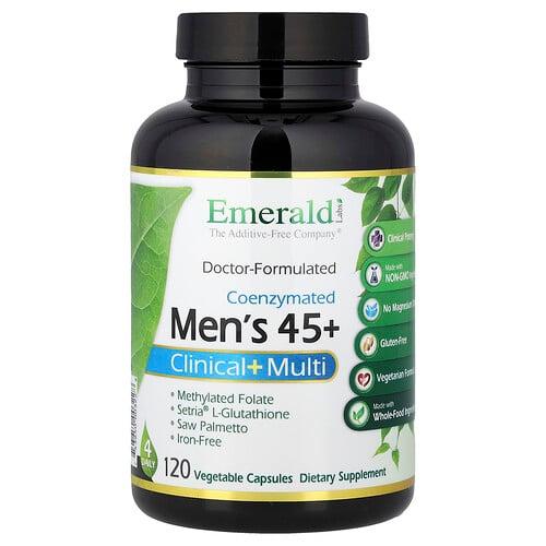 에메랄드 래보래토리즈 Emerald Laboratories, 코엔자이메이티드 남성용 45+ 클리니컬+ 멀티, 베지 캡슐 120정 상품 이미지
