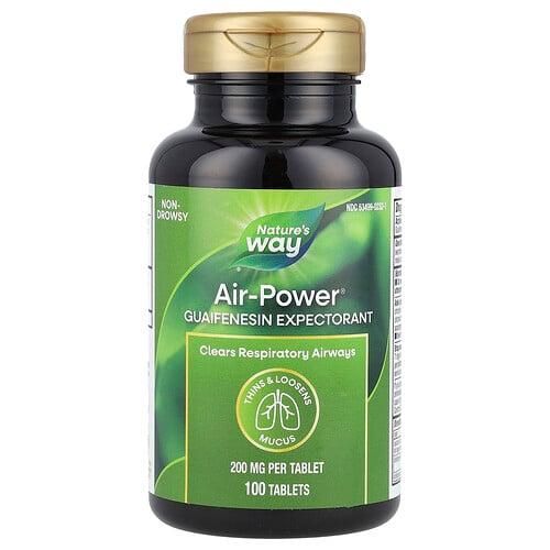 네이쳐스 웨이 Nature's Way, Air-Power®, 구아이페네신 거담제, 200mg, 100정