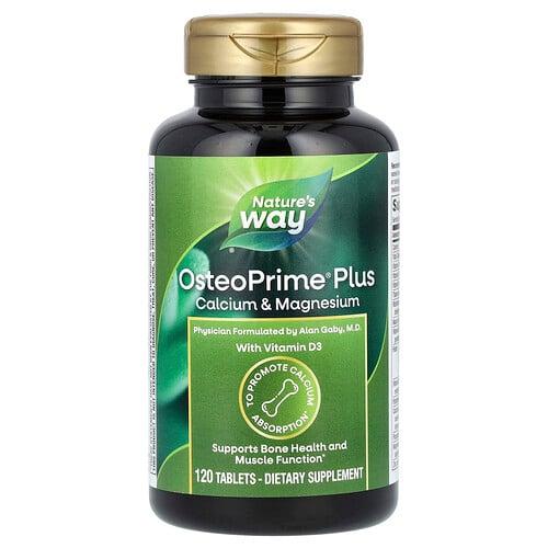 네이쳐스 웨이 Nature's Way, OsteoPrime Plus 칼슘 & 마그네슘, 타블렛 120정