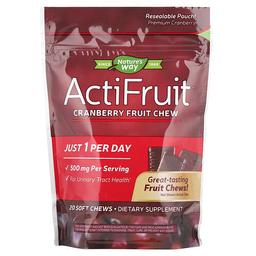 네이쳐스 웨이 Nature's Way, ActiFruit™, 크랜베리 프루트 츄, 500mg, 소프트 츄 20개