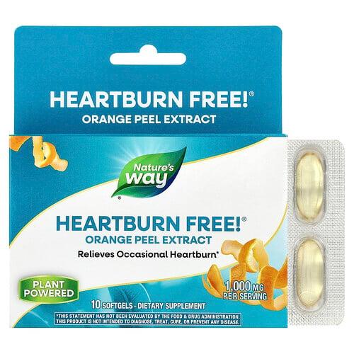 네이쳐스 웨이 Nature's Way, Heartburn Free!®, 1,000mg, 소프트젤 10정