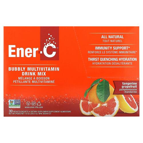 이너 C Ener-C, 비타민C, 종합비타민 드링크 믹스, 귤 자몽, 1,000mg, 30팩, 9.45g(0.3oz) 상품 이미지