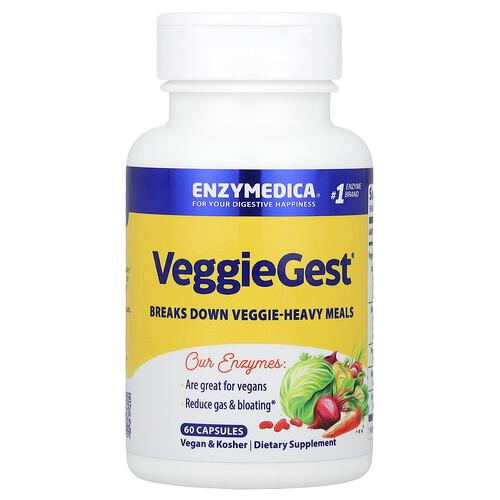 엔자이메디카 Enzymedica, VeggieGest®, 캡슐 60정