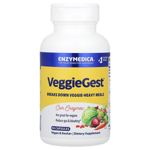 엔자이메디카 Enzymedica, VeggieGest®, 캡슐 90정